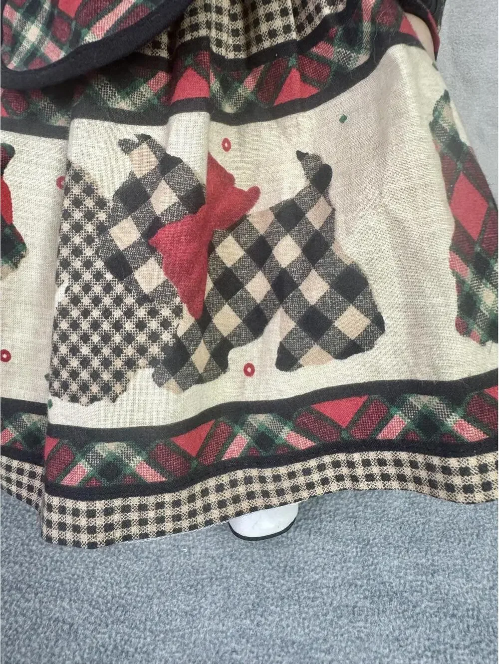 vintage daisy kingdom doll 1991 country christmas decor‎ plaid dress